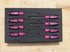 Snap On Pink Mini Screwdriver 8pc Set In Foam Could Pass As New Fmsgd03b Snap On Pink Mini Screwdriver 8pc Set In Foam Could Pass As New Fmsgd03b
