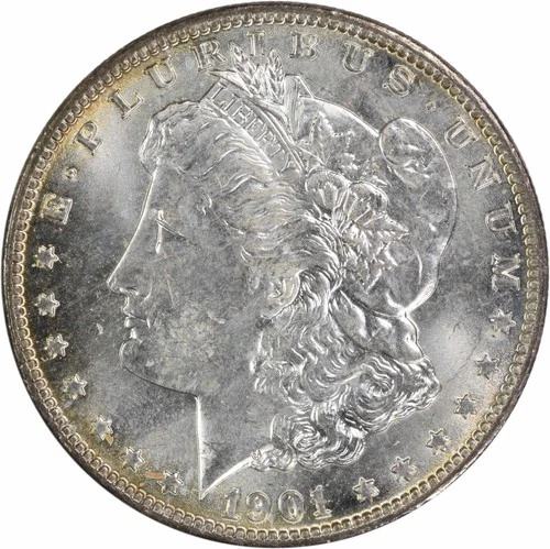 1901-O Morgan Silver Dollar Choice BU Toned Uncertified #212