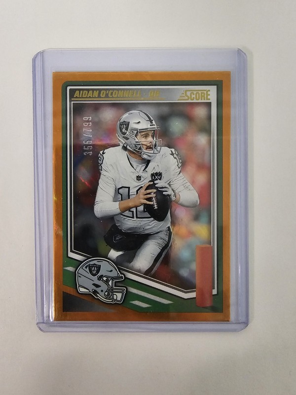 2025 Panini Score - #52 Aidan O'Connell - Gold Lava (355 / 799)
