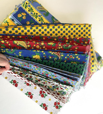 25 Lot Cotton Quilting Fabric Clothworks floral paisley blue yellow red green