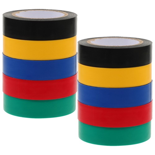 10 Rolls Waterproof Insulating Tape Wiring Colored Electrical Insulation - Bild 8 von 12