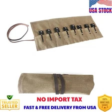 Pocket Knife Roll Bag,Waxed Canvas Small Knife Roll Up Pouch,Folding Knife Stora