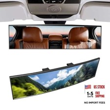 Broadway Panoramic Rear View Mirror Wide Angle Car Mirror Blind 10.63 In White