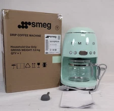 Smeg DCF02PGUS Pastel Green 50's Retro Style Drip Coffee Machine -FREE S/H
