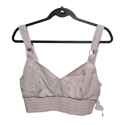 Guess Bralette Top Size Small Blush Pink Shimmery Adjustable Straps NEW