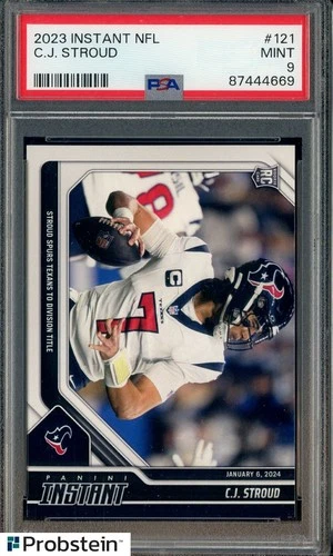2023 Panini Instant NFL #121 CJ Stroud Houston Texans RC Rookie PSA 9 MINT