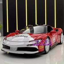 1:32 Ferrari SF90 sports car Metal Alloy Model Car Sound Light Pull Back