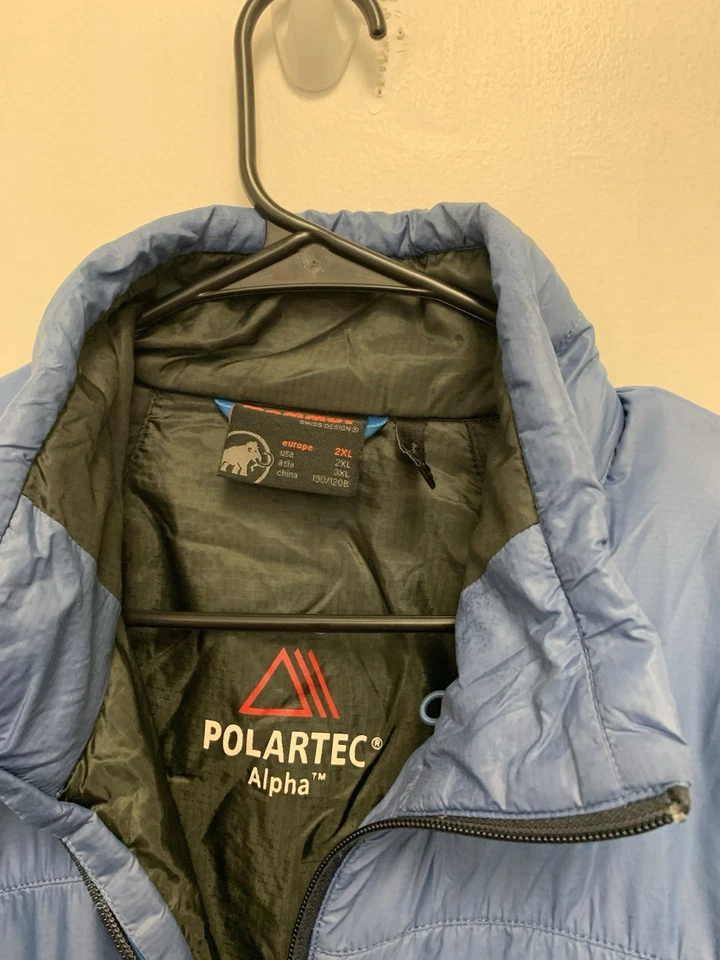 Mammut Guye Jacket Blue Polartec Alpha Lightweight Synthetic Men’s Large XXL - Image 3 of 4