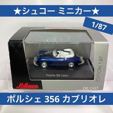 Schuco Mini Car Porsche 356 Cabriolet Blue 1/87 #b3aa39