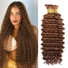 Light Brown Human Braiding Hair for Boho Braids 12 12 12 Inch 30 Brown Deep ...