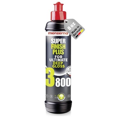 menzerna  Super Finish Plus 3800  Car Polishing I Deep Gloss Polish 8oz, 8oz. 