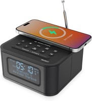 MAJORITY Knapton | Bedside Clock Radio with Bluetooth | 15W Wireless Charging