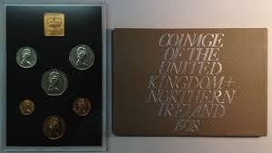 Great Britain Original 1978 Complete Six Coin Poof Set~Free