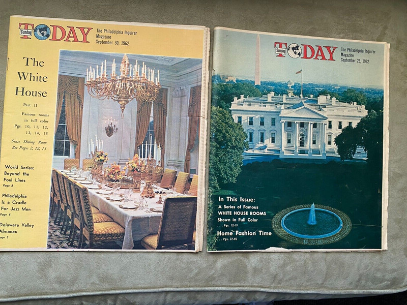 White House -2 The Philadelphia Inquirer Today Magazines, Sept 23 and 30th 1962
