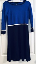 BEAUTIFUL NINE WEST BLUE/BLACK SWEATER DRESS SIZE SMALL