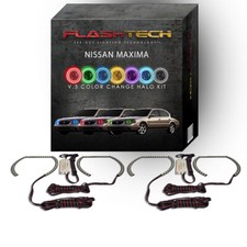 Rgb Multi Color Changing Led Halo Kit For 2000-2001 Nissan Maxima Headlights
