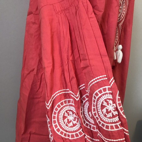 Show Me Your Mumu Claudine Tunic Mini Dress Sz XS Coral Embroidered Boho NWT New - Picture 8 of 12