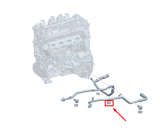 Neu MERCEDES-BENZ C S206 Getriebekühlungszuleitung A2542031800 Original