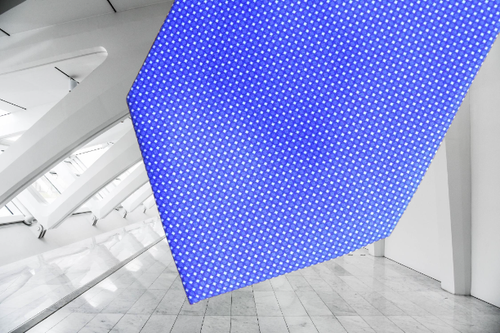 $840 BRIONI Blue White Micro diamonds Geometric Handmade Italy Silk Neck Tie