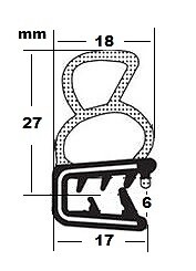 Paar links + rechts Vordertürdichtung Wetterleisten für Ford Transit Mk6 2000-2006 - Bild 2 von 2