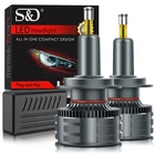 2X 360° 4-Side H11 H7 9005 9006 9012 LED Headlight Light Bulb Hi/Lo Beam 80000Lm