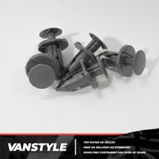 50X DARK GREY LONGER TRIM PANEL FIXING CLIPS VAN CARPETING LINING UNIVERSAL