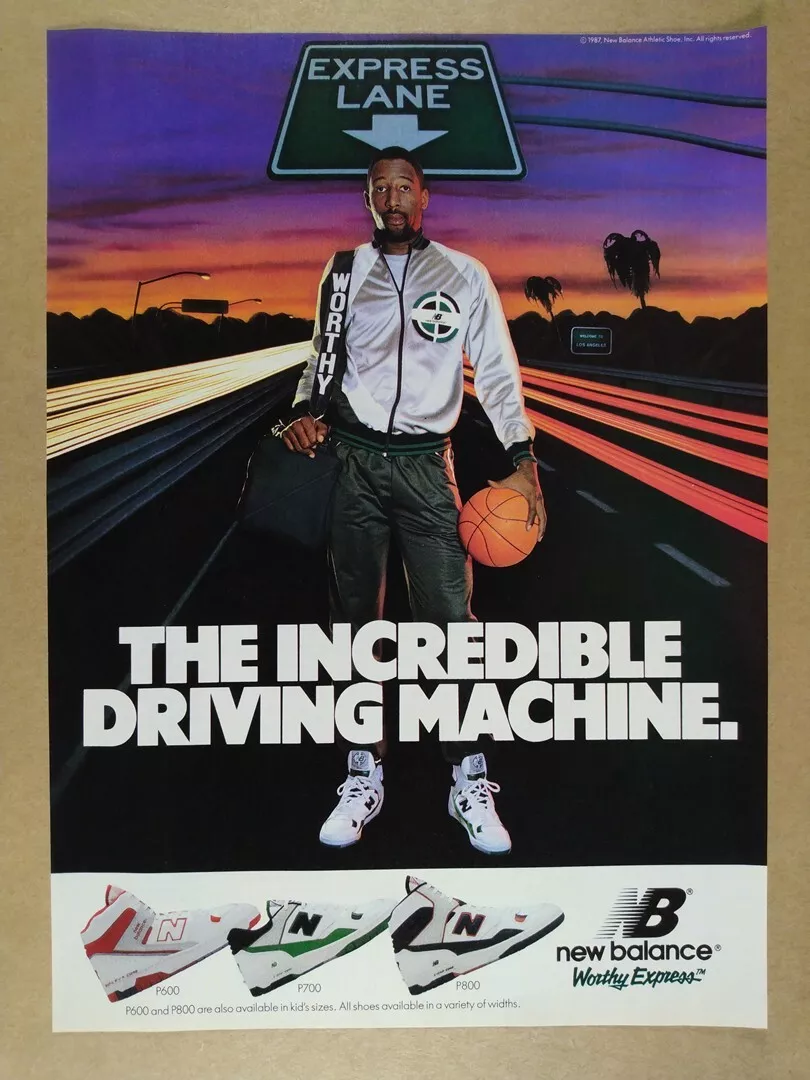 1988 New Balance Basketball Shoes James Worthy photo vintage print
