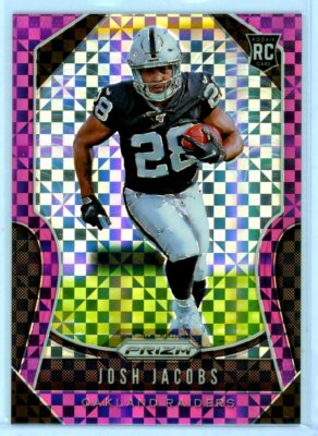 2019 Panini Prizm Josh Jacobs Purple Power Rookie Card RC 07/49 Raiders Packers