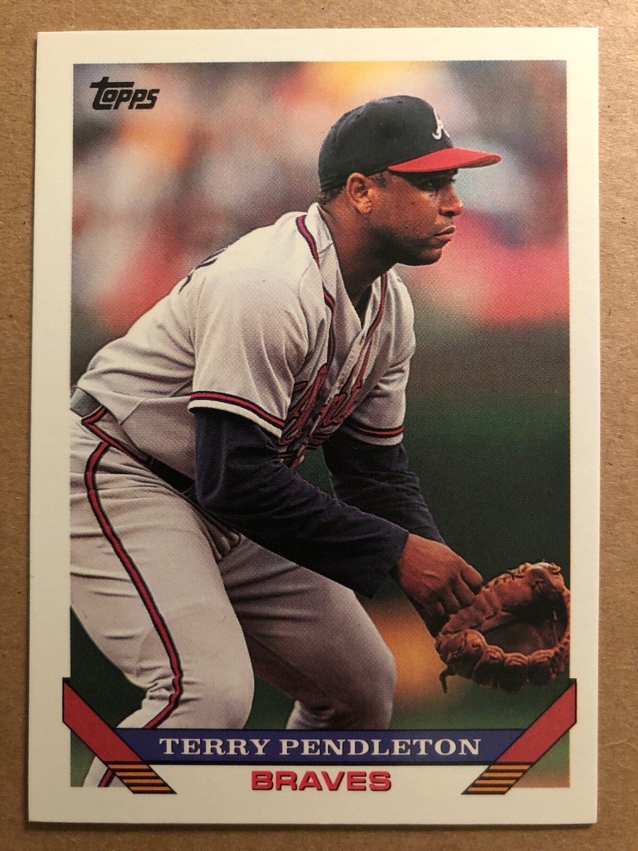 1993, Terry Pendleton, Atlanta Braves, Signed, Autographed, Topps Baseball Card, Card # 650, 1993, Terry Pendleton, Atlanta Braves, Signed, Autographed, Topps Baseball Card, Card # 650,