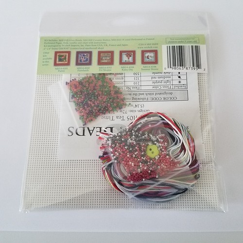 Mill Hill Counted Cross Stitch Kit Tea Time 2014 Spring Series Buttons & Beads - Picture 3 of 4