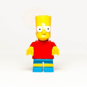 LEGO The Simpsons Minifigure- Bart w/ Skateboard & Slingshot (sim026) 71016 Kwik
