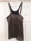 NEW Luxe Lisa Vogel Women's L 12 2 Piece Green Tankini Fringe Top Nwt Swim Suit — photo 4