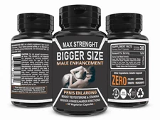 BIGGER SIZE MALE  ENHANCEMENT PILLS FOR MEN, LIBIDO, ENERGY,PERFORMANCE SUPPORT