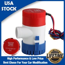 12V*Electric Bilge Pump 1100GPH Marine Boat Submersible Water Pump Accessories