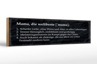 Holzschild Spruch 46X10Cm Mama Die Weltbeste Schenkt Liebe Deko Schild