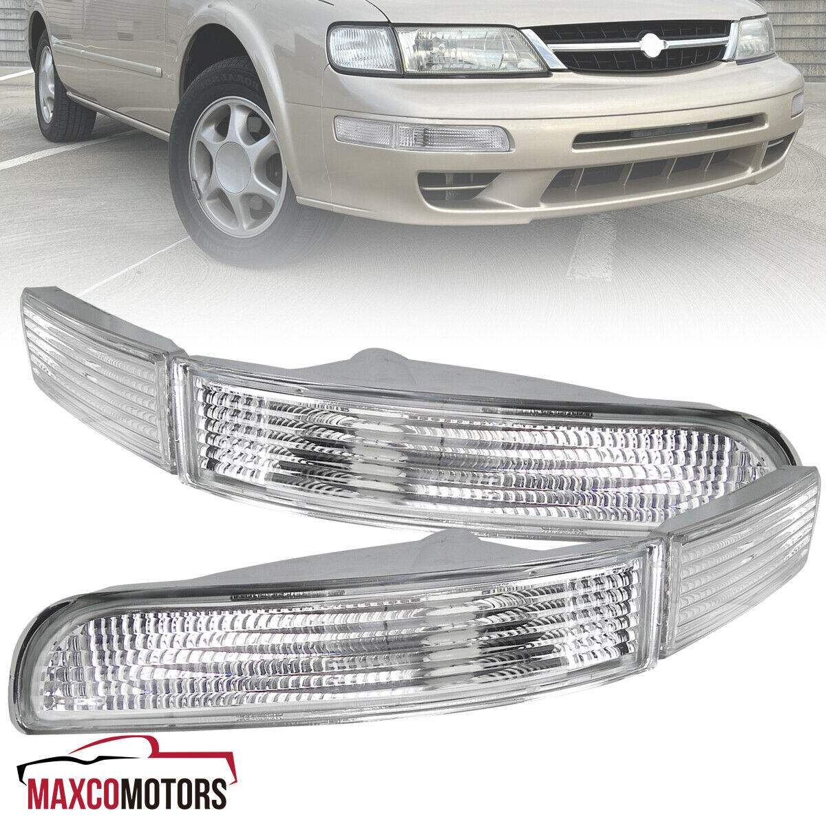 1995-1999 Nissan Maxima Front Bumper Lights Turn Signal 1995-1999 Nissan Maxima Front Bumper Lights Turn Signal