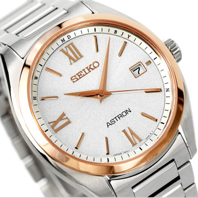 SEIKO ASTRON SBXY034 Titanium Sapphire Glass Radio Solar Watch 39㎜ White Dial