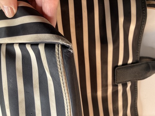 Kate Spade New York Black White Striped Tote Bag - Picture 7 of 9