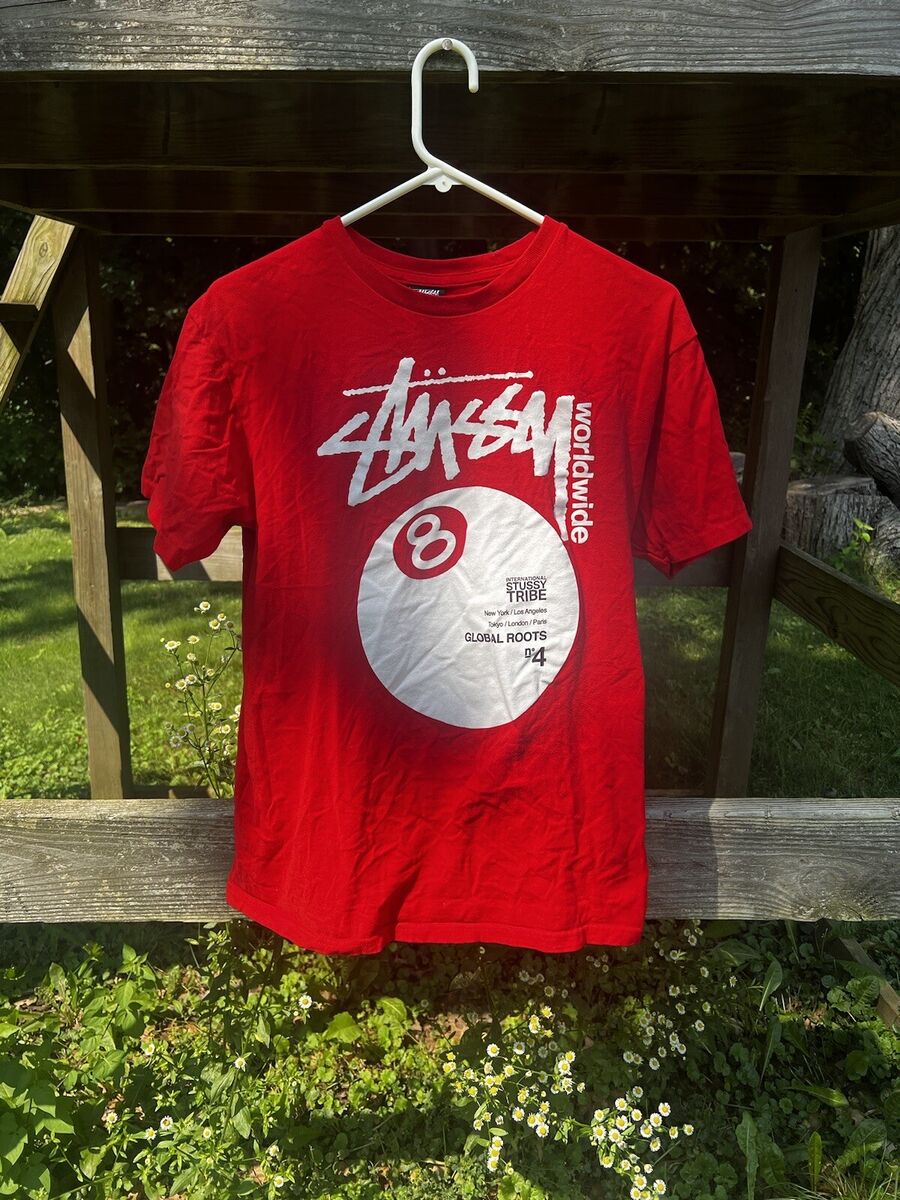 STUSSY 8 BALL WORLDWIDE T-SHIRT MEN MEDIUM Made In Mexico | eBay STUSSY 8 BALL WORLDWIDE T-SHIRT MEN MEDIUM Made In Mexico | eBay