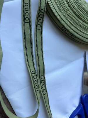 Green Linen Authentic Gucci Ribbon - 106\