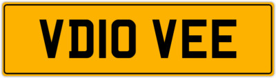 VD LOVE  VD10 VEE VICKY VIC VICTORIA VIOLET VE PLUMBER REGISTRATION NUMBER PLATE