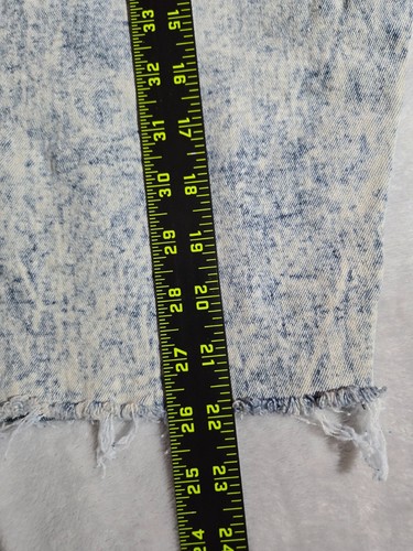 Phat Farm Men's Denim Blue Jean Shorts Size 30 x 30 Bleached Pattern Retro 90's - Picture 10 of 12