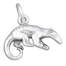 Anteater Tamandua 3D 925 Solid Sterling Silver Charm Pendant MADE IN USA