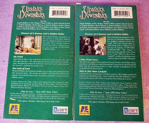 Upstairs Downstairs VHS 7 Video Tapes Collector's Edition Best Episodes A&E 1994 - Imagen 9 de 12