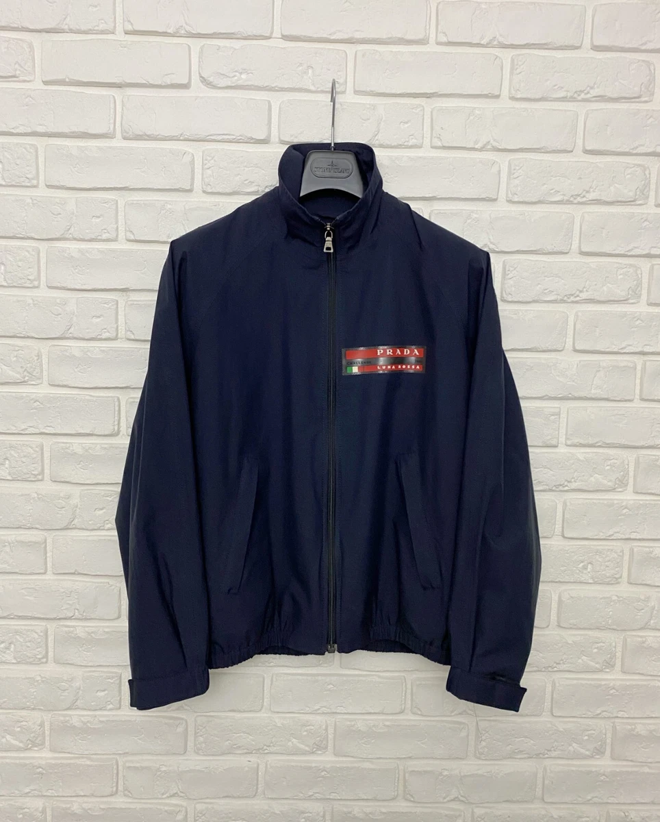 Vintage Prada Luna Rossa Challenge 2003 Jacket Chest Logo Size 42 Dark Navy