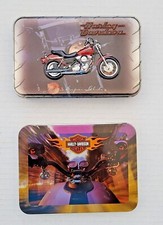 2x HARLEY DAVIDSON Playing Cards Tins 4 Card Decks. Decks sealed