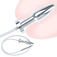 Male Stainless Steel Dilator Sounding Metal Urethral Stretching Penis Plug New