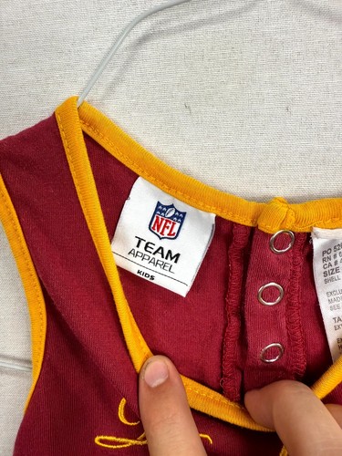 NFL Washington Commanders American Football Team Dress 2T Maroon Cotton Pullover - Picture 5 of 7