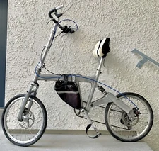 Vintage Satori Silver Alloy Aluminum Folding Stowaway 21 Speed Bicycle K80515240