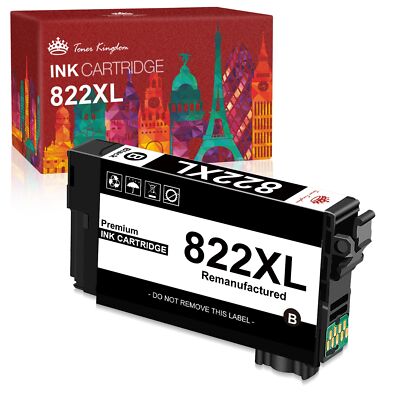 1x 822XL T882XL Ink Cartridge Black For Epson WorkForce Pro WF-3820 WF-4820